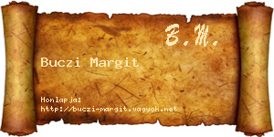 Buczi Margit névjegykártya